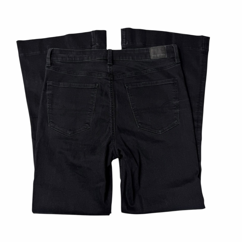 American Eagle Black Super High Rise Flare Jeans Women’s Size 12 Regular NWT - Picture 8 of 10